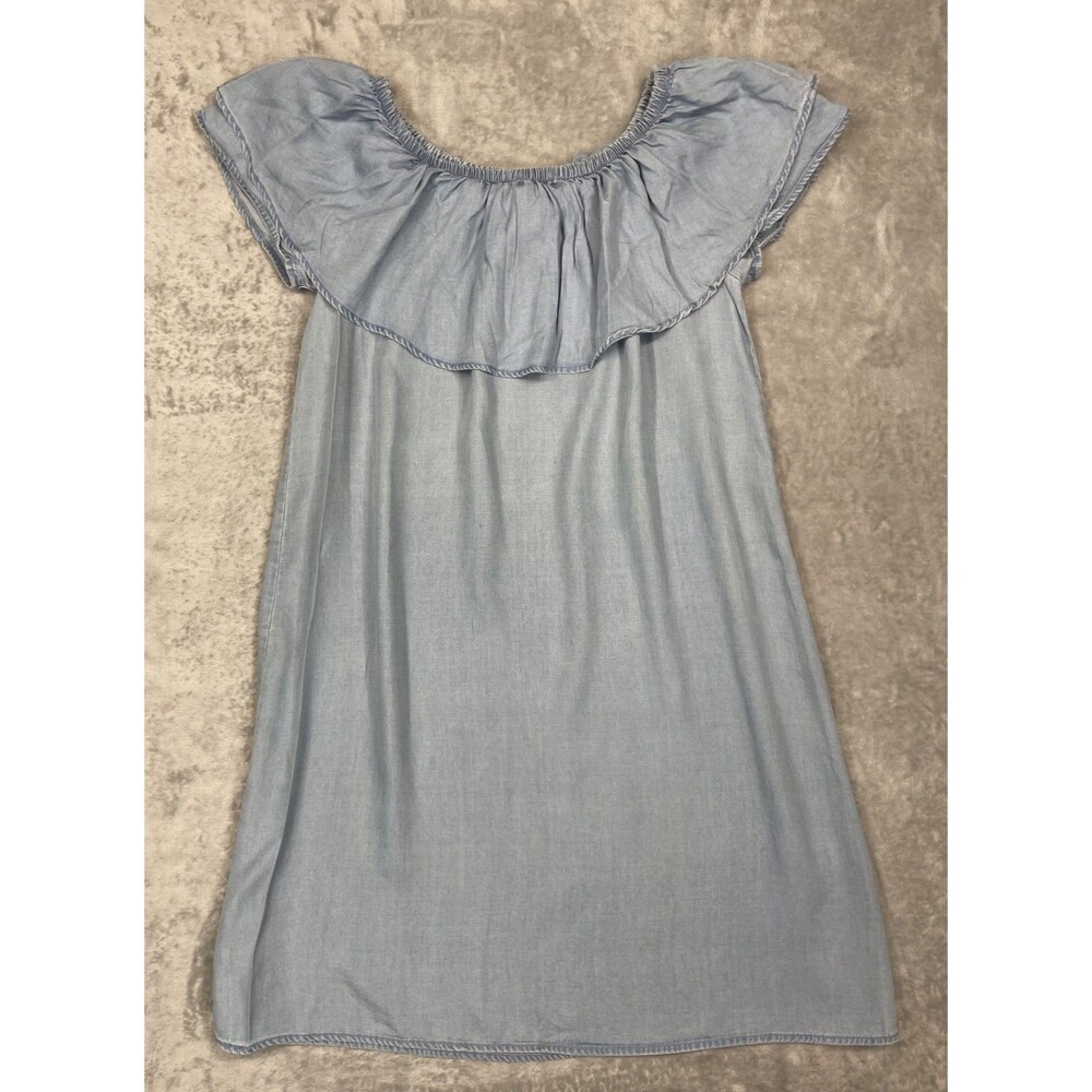 Alison Andrews Small Off the Shoulder Ruffle Linen Blend Dress